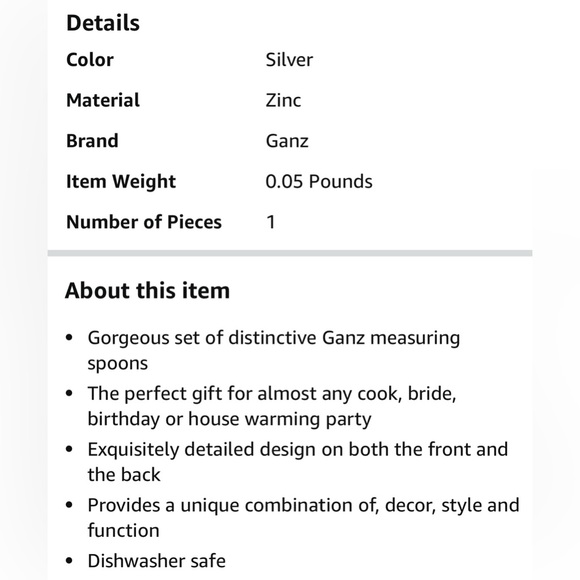 Ganz Measuring Spoon set with Color Enamel Birds - Picture 8 of 8